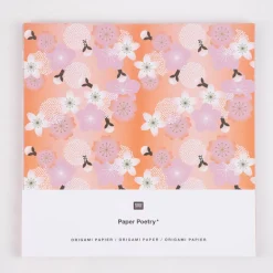 Rico Design Origami Papier Kirschblüten 50 Blatt bunt 15x15cm
