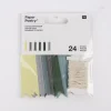 Rico Design Papieranhänger Fähnchen Grün 24 Stück 1,5x6,5cm