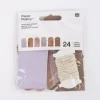 Rico Design Papieranhänger groß Mauve 24 Stück 4,5x8cm