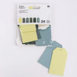 Rico Design Papieranhänger groß Grün 24 Stück 4,5x8cm