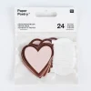 Rico Design Papieranhänger Herzen M 24 Stück puder rosegold 5x5cm