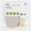 Rico Design Papieranhänger rund Graukarton 24 Stück 6,3cm