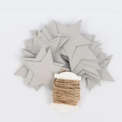 Rico Design Papieranhänger Sterne Graukarton 24 Stück 7x6,5cm