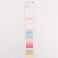 Rico Design Papierstreifen Rainbow bunt pastell 12 Stück 44x7cm