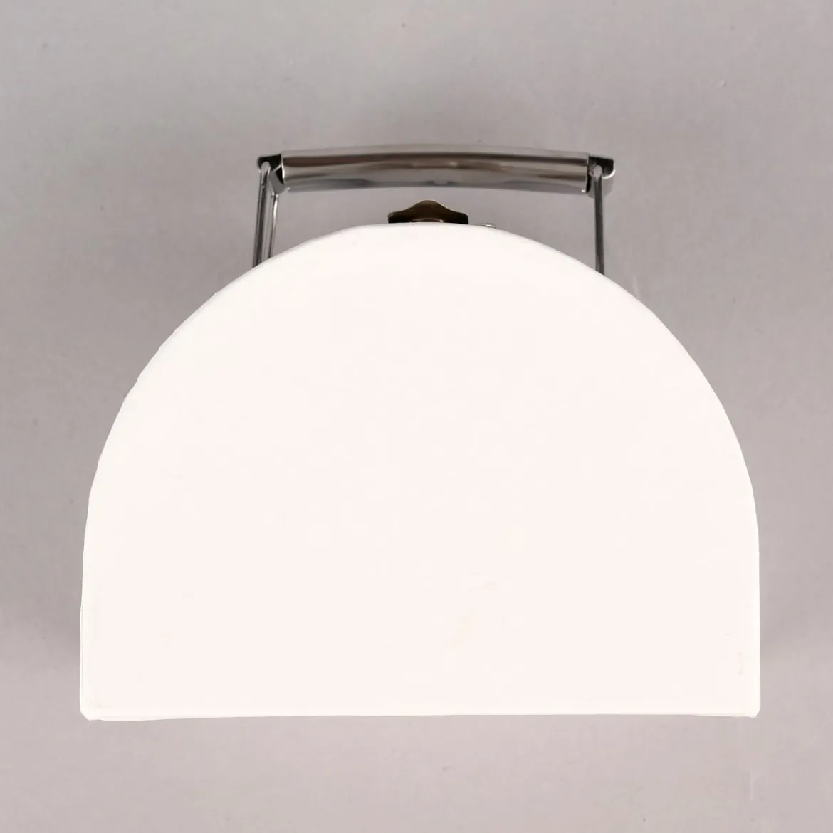 Rico Design Pappkoffer halbrund klein blanko weiß 12x9x6cm