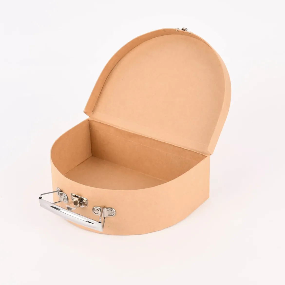 Rico Design Pappkoffer halbrund groß blanko natur 19,5x14,5x7cm