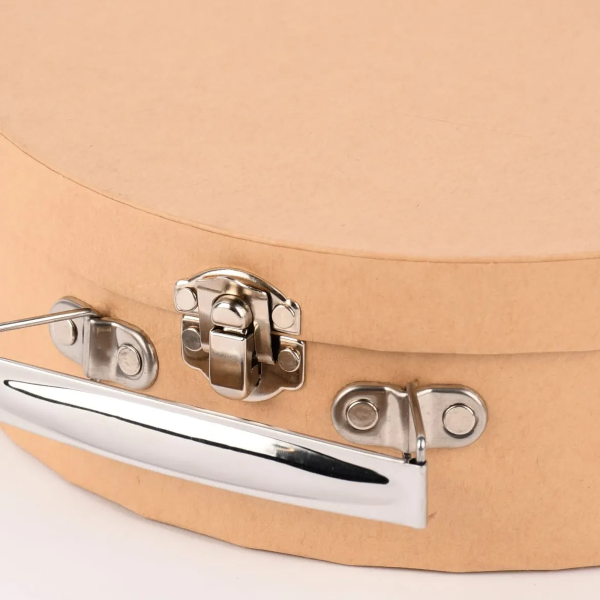 Rico Design Pappkoffer halbrund groß blanko natur 19,5x14,5x7cm