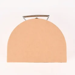 Rico Design Pappkoffer halbrund groß blanko natur 19,5x14,5x7cm