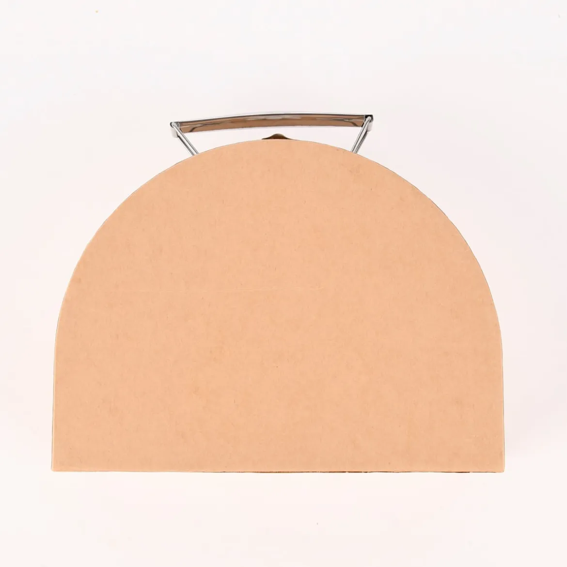 Rico Design Pappkoffer halbrund groß blanko natur 19,5x14,5x7cm