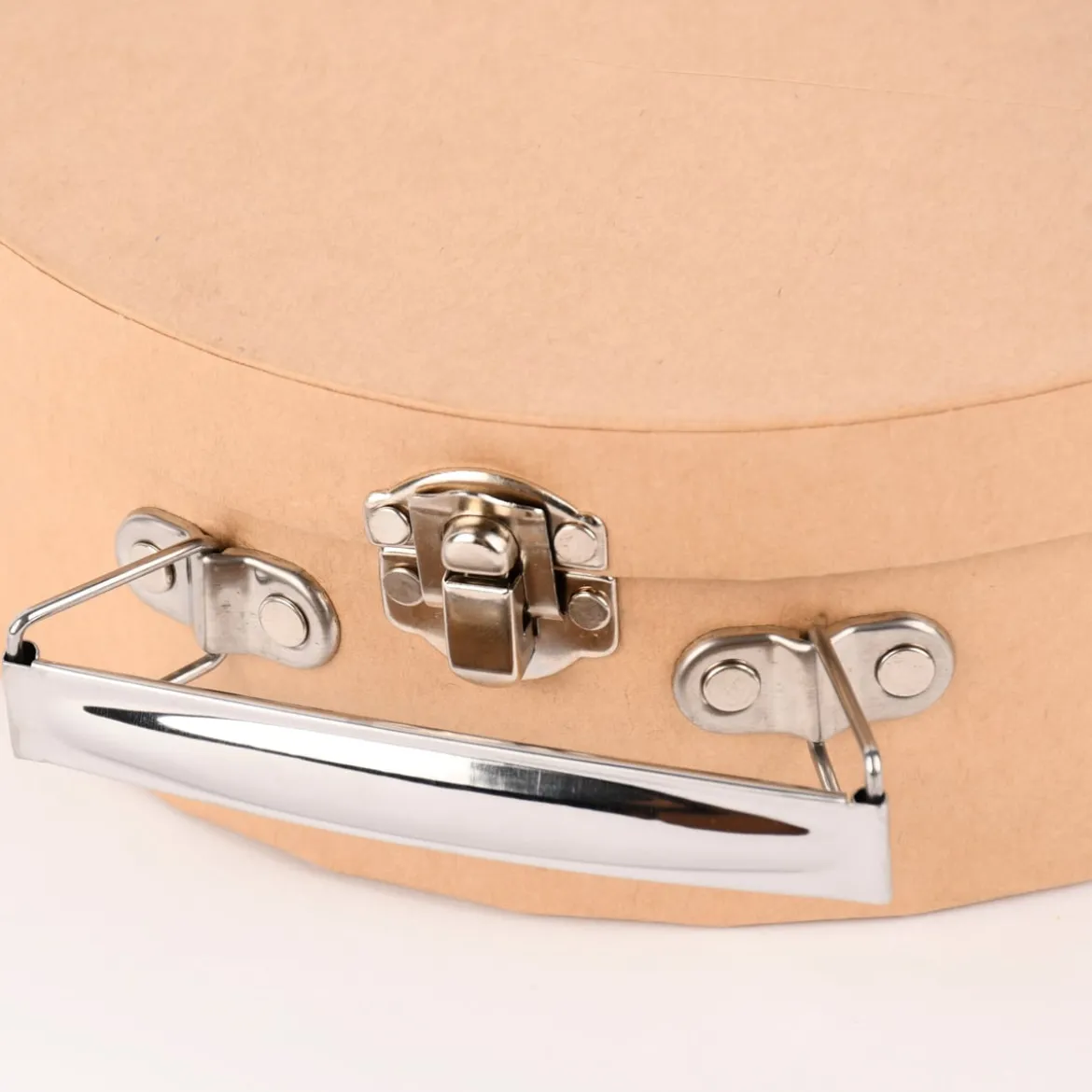 Rico Design Pappkoffer halbrund groß blanko natur 19,5x14,5x7cm