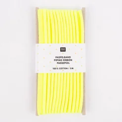 Rico Design Paspelband Baumwolle einfarbig neon gelb 3 Meter