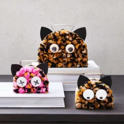 Rico Design Pompons Acid Leo Neon-Schwarz Set 40 Stück