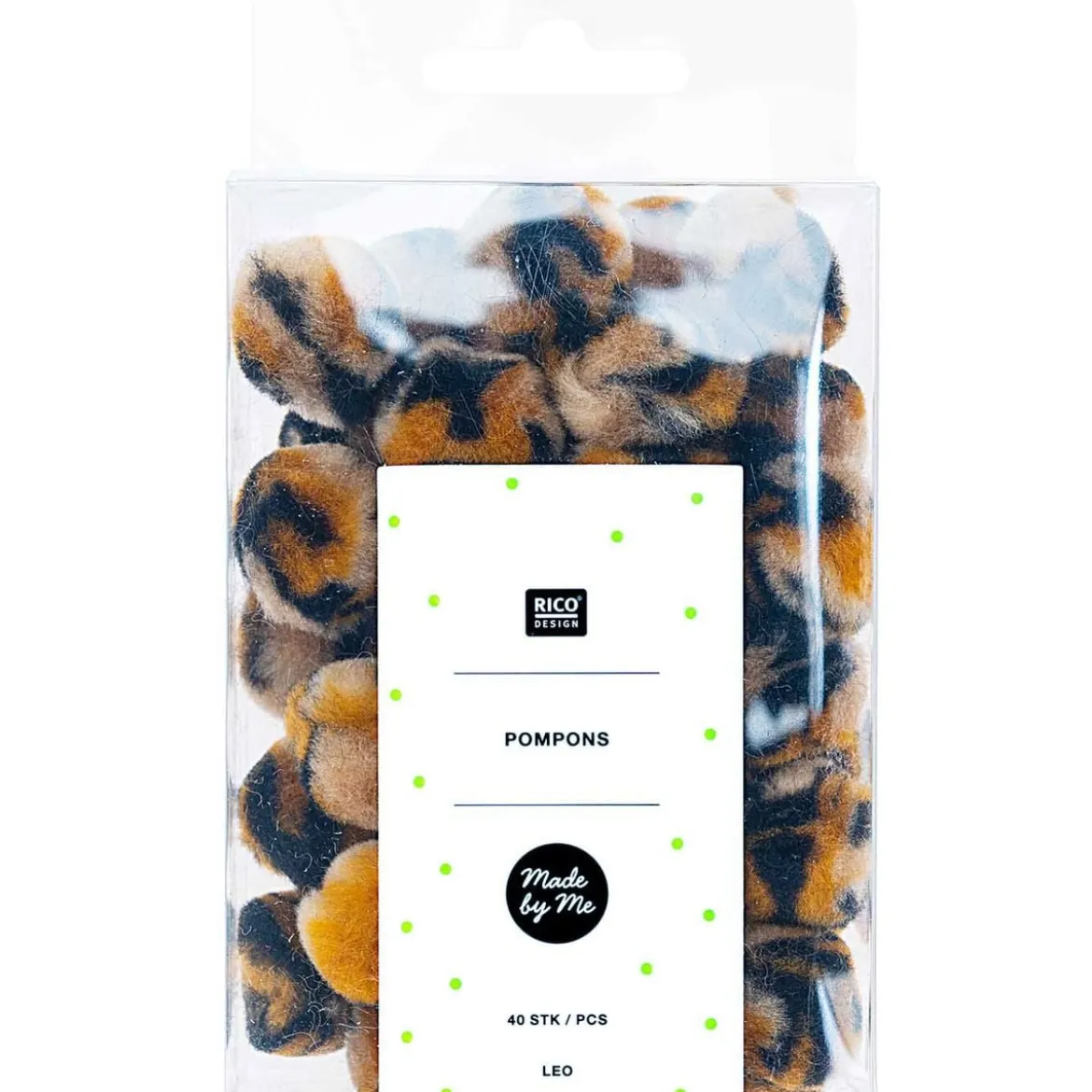 Rico Design Pompons Leo schwarz braun Set 40 Stück