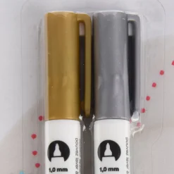Rico Design Porzellanmalstifte 2 Stück gold silber 1-2mm