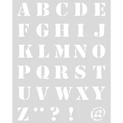 Rico Design Schablone Alphabet 1 selbstklebend 18,5x24,5cm