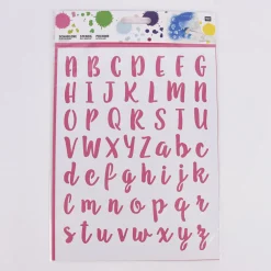 Rico Design Schablone Alphabet Schreibschrift selbstklebend 18,5x24,5cm