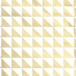 Rico Design Seidenpapier Dreiecke weiß goldfarbig 50x70cm 5 Bogen