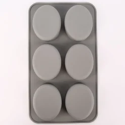 Rico Design Seifengießform oval für 6 Stück 7,5x6x2,5cm