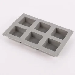 Rico Design Seifengießform quadratisch für 6 Stück 5x5x2,5cm