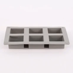 Rico Design Seifengießform quadratisch für 6 Stück 5x5x2,5cm