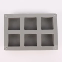Rico Design Seifengießform quadratisch für 6 Stück 5x5x2,5cm