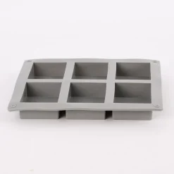 Rico Design Seifengießform rechteckig für 6 Stück 5,5x8x2,5cm