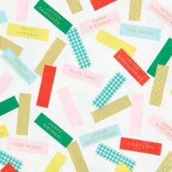 Rico Design Servietten Konfetti Happy Birthday weiß bunt 33x33cm 3lagig 20 Stück