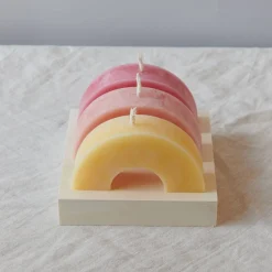 Rico Design Silikonform Kerzengießform Regenbogen flach 11,8x6,9x3cm
