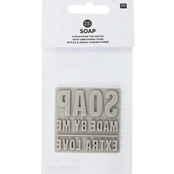 Rico Design Silikon Seifenprägeform SOAP MADE BY ME Extra Love eckig