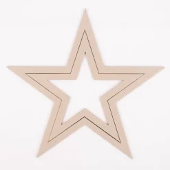 Rico Design Stern Graukarton natur goldfarbig 30x28,5cm