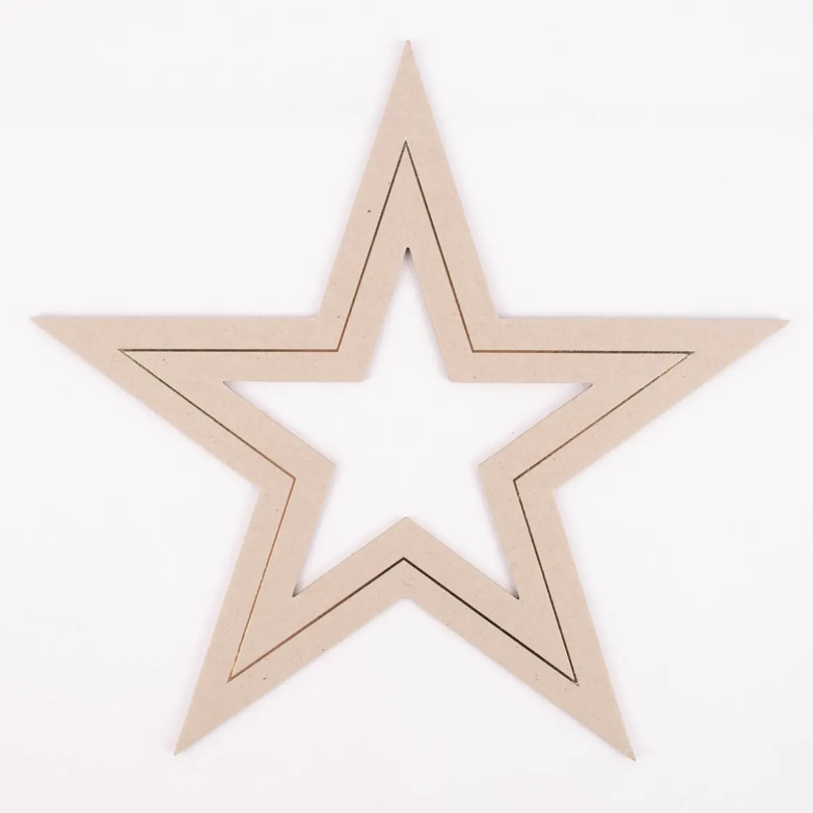 Rico Design Stern Graukarton natur goldfarbig 30x28,5cm