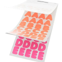 Rico Design Stickerblock Alphabet Neon rot pink 16 Blatt