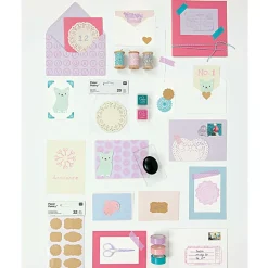 Rico Design Sticker Etiketten verschiedene Formen Kraftpapier 32 Stück natur