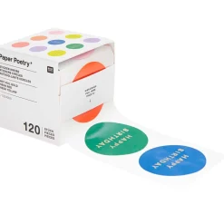 Rico Design Sticker Happy Birthday Kreise bunt goldfarbig 120 Stück