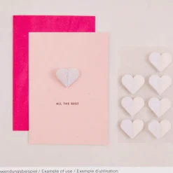 Rico Design Sticker Herzen Wabenpapier weiß 8 Stück