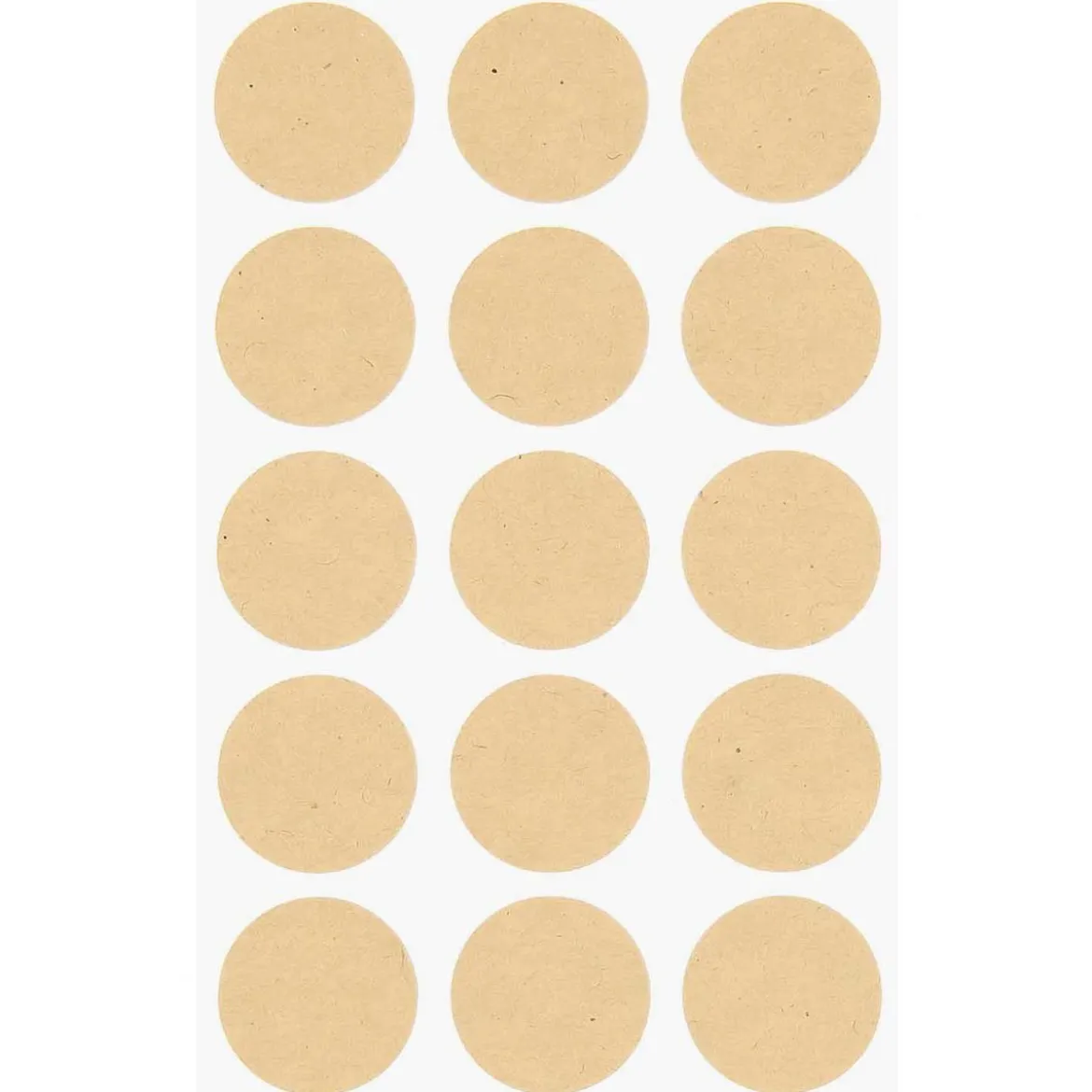 Rico Design Sticker rund Kraftpapier 60 Stück natur