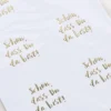 Rico Design Sticker Schön, dass Du da bist! weiß gold 4 Blatt