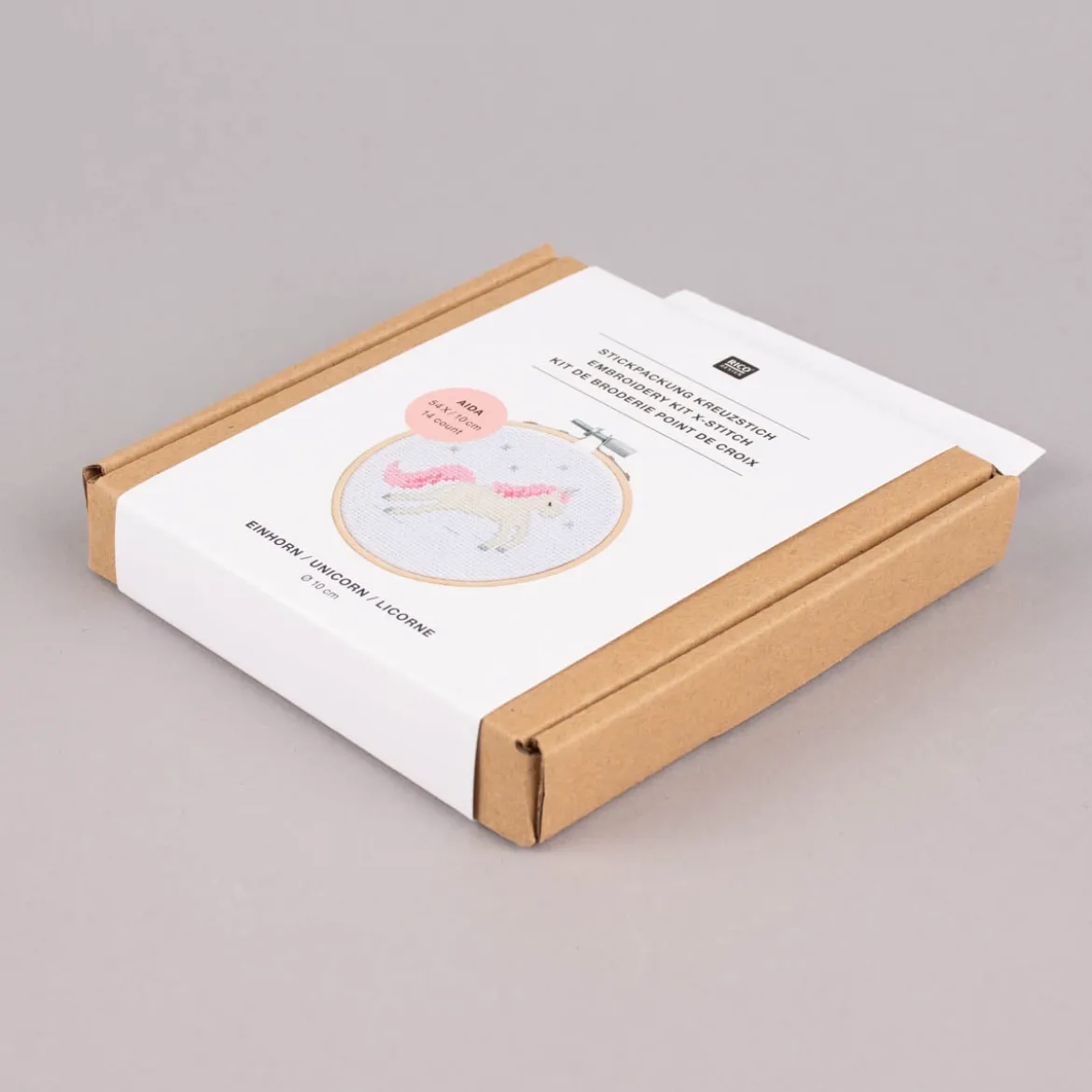 Rico Design Stickpackung Einhorn 10cm