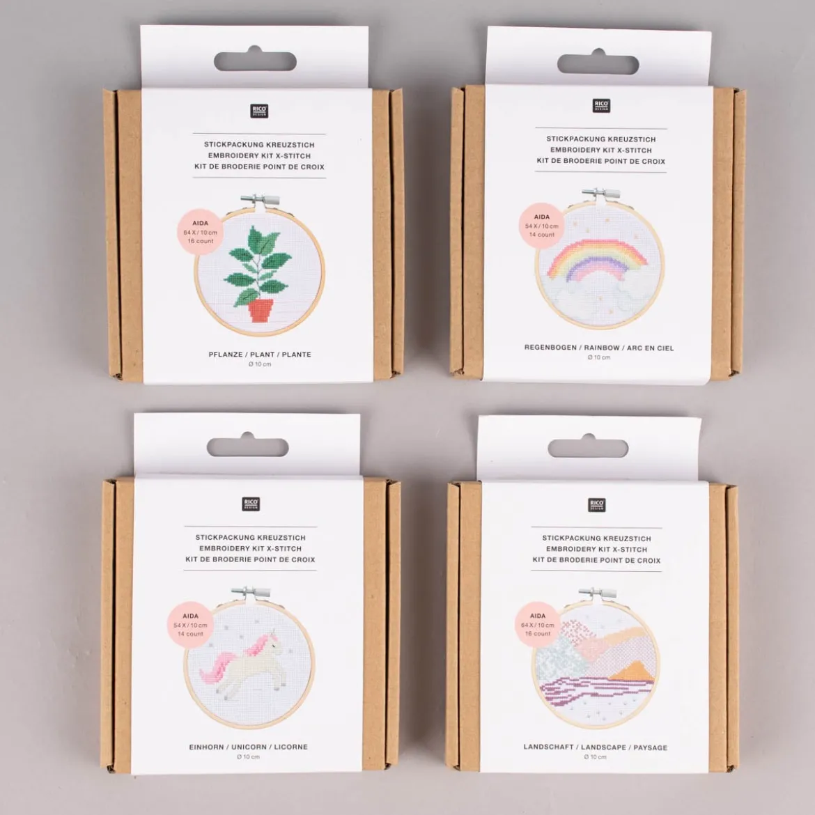 Rico Design Stickpackung Glasglocke 20cm