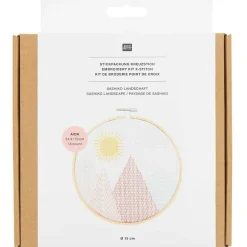 Rico Design Stickpackung Landschaft Berge Sashiko 15cm