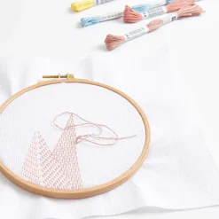Rico Design Stickpackung Landschaft Berge Sashiko 15cm