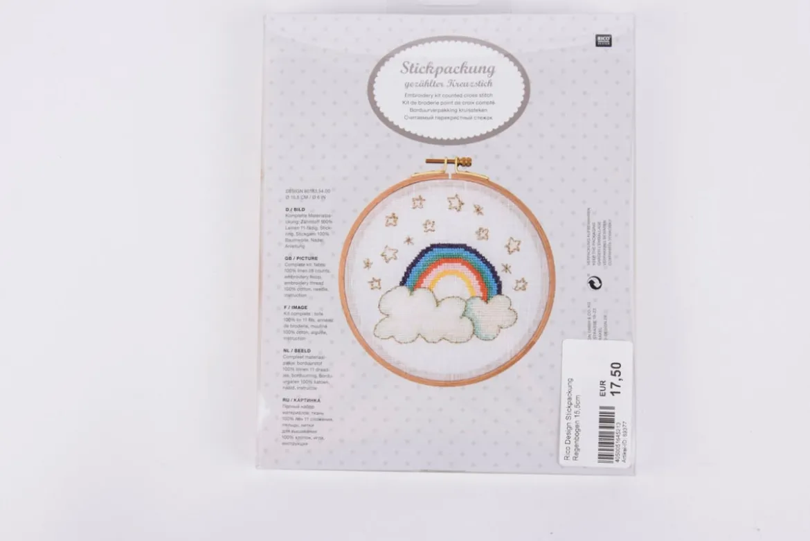 Rico Design Stickpackung Regenbogen 15,5cm