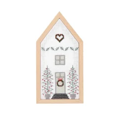 Rico Design Stickpackung Weihnachtshaus gezählter Kreuzstich 9x18cm