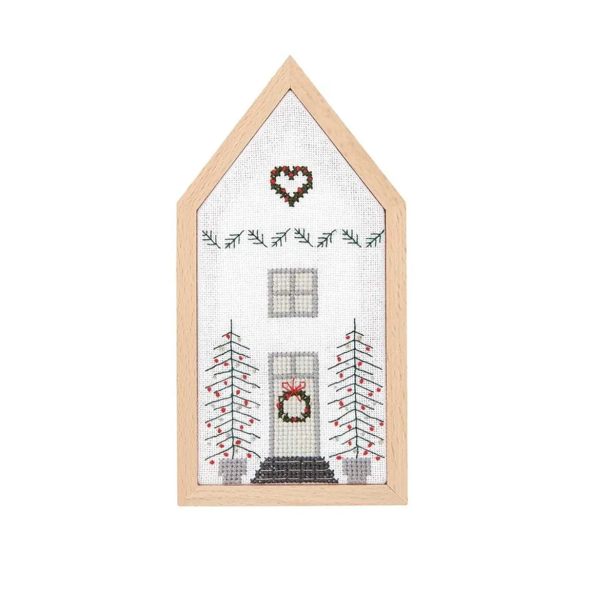 Rico Design Stickpackung Weihnachtshaus gezählter Kreuzstich 9x18cm