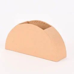 Rico Design Stiftehalter halbrund blanko natur 18x9x5cm