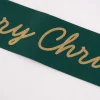 Rico Design Taftband Geschenkband Weihnachten Merry Christmas dunkelgrün goldfarbig Breite 38mm