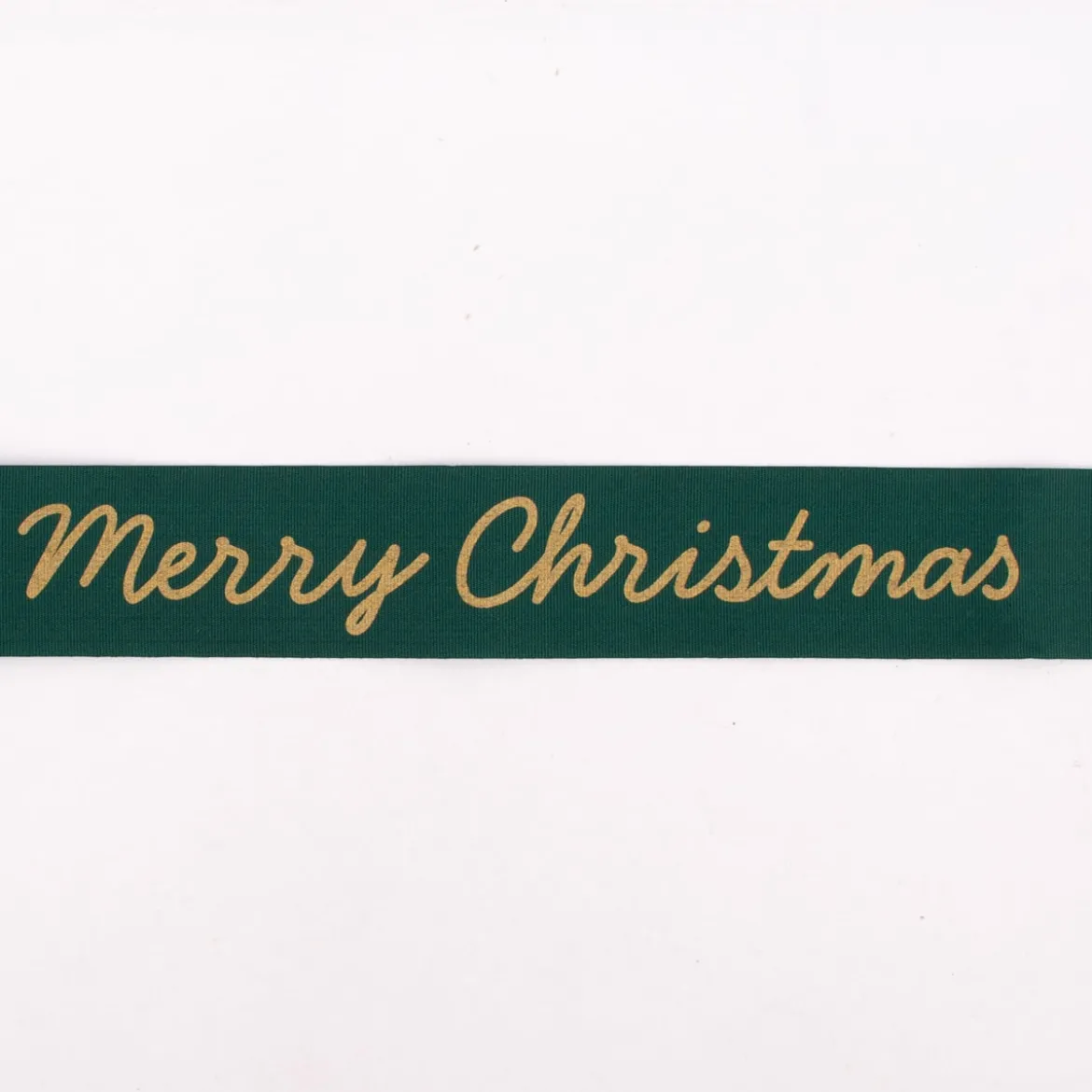 Rico Design Taftband Geschenkband Weihnachten Merry Christmas dunkelgrün goldfarbig Breite 38mm