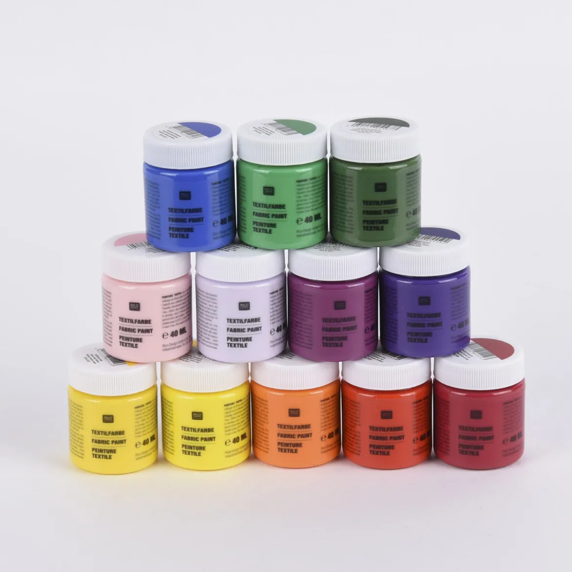 Rico Design Textilfarbe verschiedene Farben 40ml