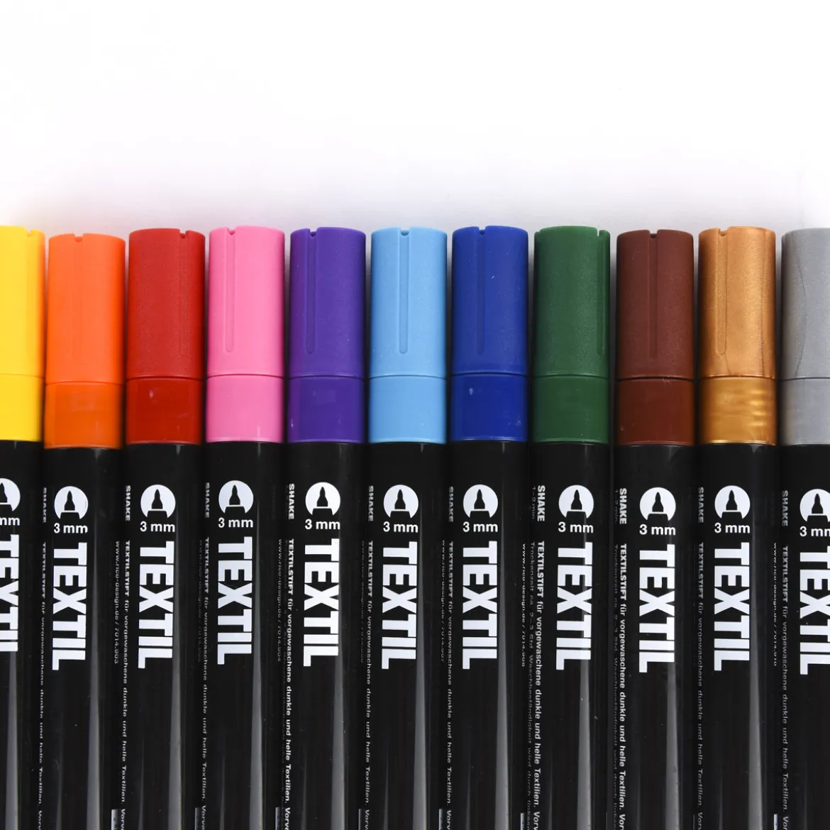 Rico Design Textilmarker für dunkle Textilien 3mm verschiedene Farben