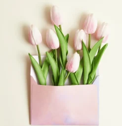 Rico Design Tulpenstrauss mit 7 Blüten Kunstblumen rosa 33,5cm